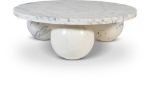 Picture of 39" Three Round Ball Shaped Genuine Marble Bases Coffee Table