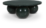 Picture of 39" Three Round Ball Shaped Genuine Marble Bases Coffee Table