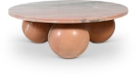 Picture of 39" Three Round Ball Shaped Genuine Marble Bases Coffee Table