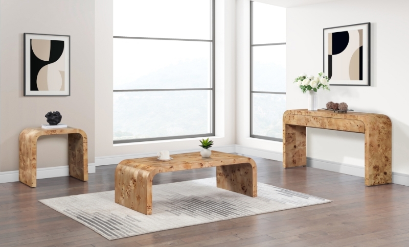 Picture of 48"/54"/24" Natural Wood Grain Variation Coffee Table, Console Table and End Table