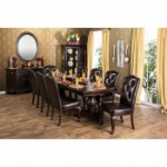 Picture of 108" Expandable Double Pedestal Base Wood Veneer Dining Table