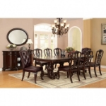 Picture of 72”-108" Expandable Double Pedestal Base Wood Veneer Dining Table