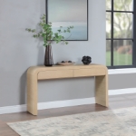 Picture of 48"/ 54"/24"Natural white oak wood Coffee Table, Console Table and End Table