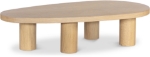 Picture of 58" Solid Oak Wood Natural Wood Grain Variation Coffee Table