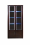 Picture of Bookcase/curio 6 shelves inside with LED lights  37"W x 15"D x 80"H