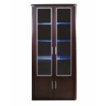 Picture of Bookcase/curio 6 shelves inside with LED lights  37"W x 15"D x 80"H