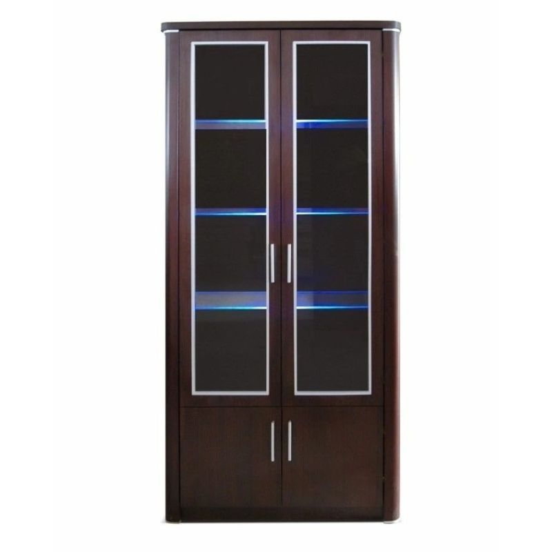 Picture of Bookcase/curio 6 shelves inside with LED lights  37"W x 15"D x 80"H