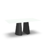 Picture of Gemma Glass, Stone/Marble and Wood Customized Dining Table