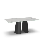 Picture of Gemma Glass, Stone/Marble and Wood Customized Dining Table