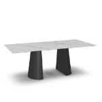 Picture of Gemma Glass, Stone/Marble and Wood Customized Dining Table