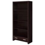 Picture of 31.5"L X 11.75"W X 70.75"H Cappuccino Wood Bookcase