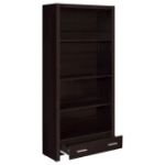 Picture of 31.5"L X 11.75"W X 70.75"H Cappuccino Wood Bookcase