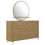 Picture of 8 - Drawer Natural/Black Dresser and Mirror