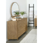 Picture of 8 - Drawer Natural/Black Dresser and Mirror