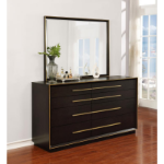 Picture of 8-Drawer Smoked Peppercorn	Dresser with Mirror