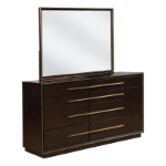 Picture of 8-Drawer Smoked Peppercorn	Dresser with Mirror