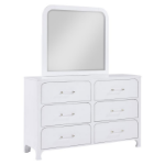 Picture of 6-Drawer White Dresser and Mirror