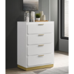 Picture of 31" inch 4-Drawer White/Black Chest