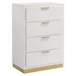 Picture of 31" inch 4-Drawer White/Black Chest