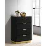 Picture of 31" inch 4-Drawer White/Black Chest