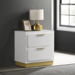 Picture of 2-Drawer White/Black Nightstand