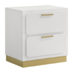 Picture of 2-Drawer White/Black Nightstand