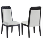 Picture of Wood Dining Ivory and Black Side Chair