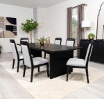 Picture of Wood Dining Ivory and Black Side Chair