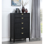 Picture of 36.50" inch 5-Drawer Bedroom Chest Black