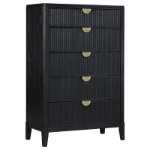 Picture of 36.50" inch 5-Drawer Bedroom Chest Black