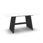 Picture of Tayra Glass, Stone/Marble and Wood Customized Dining Table