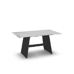 Picture of Tayra Glass, Stone/Marble and Wood Customized Dining Table