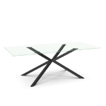 Picture of Asterisk Glass, Stone/Marble and Wood Customized Dining Table