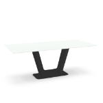 Picture of Amelia Glass, Stone/Marble and Wood Customized Dining Table