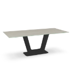 Picture of Amelia Glass, Stone/Marble and Wood Customized Dining Table