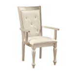 Picture of Gold Silver Champagne Side Chair and Arm Chair