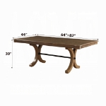 Picture of 64" - 82" Gray Oak Wood Veneer Dining Table