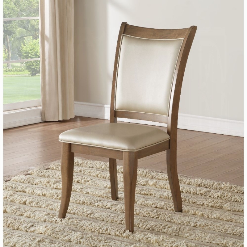 Picture of Gray Oak Wood Veneer Dining Chair