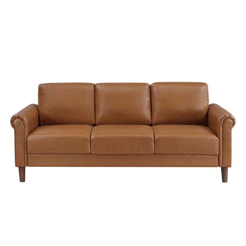 Picture of Brown, Chocolate, Dark gray Leather Sofa