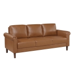 Picture of Brown, Chocolate, Dark gray Leather Sofa