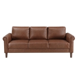 Picture of Brown, Chocolate, Dark gray Leather Sofa