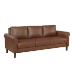 Picture of Brown, Chocolate, Dark gray Leather Sofa