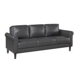 Picture of Brown, Chocolate, Dark gray Leather Sofa