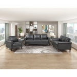 Picture of Brown, Chocolate, Dark gray Leather Sofa