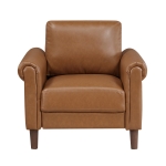 Picture of Brown, Chocolate, Dark gray Leather Chair