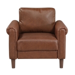 Picture of Brown, Chocolate, Dark gray Leather Chair