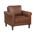 Picture of Brown, Chocolate, Dark gray Leather Chair