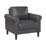 Picture of Brown, Chocolate, Dark gray Leather Chair