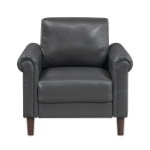 Picture of Brown, Chocolate, Dark gray Leather Chair