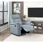 Picture of Genuine Leather Swivel Glider Reclining Chair